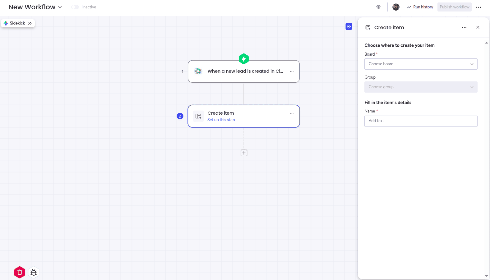 Adding the Close action to your workflow